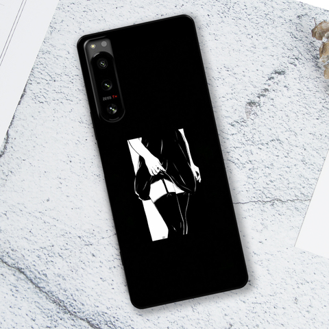 5 IV Giant Wave Illustration Silicone TPU Sony Xperia Phone Case