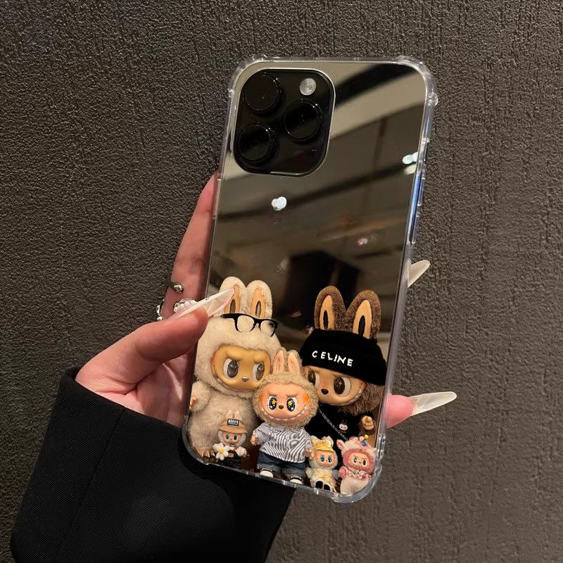 Cartoon Doll Phone Case Suitable for iPhone 17 Pro Max, Apple 16/13 Collection Dolls, Oppo Reno 14, Samsung S25, Huawei Mate 70, Mirror Surface Honor 200, Xiaomi 15, Vivo X90