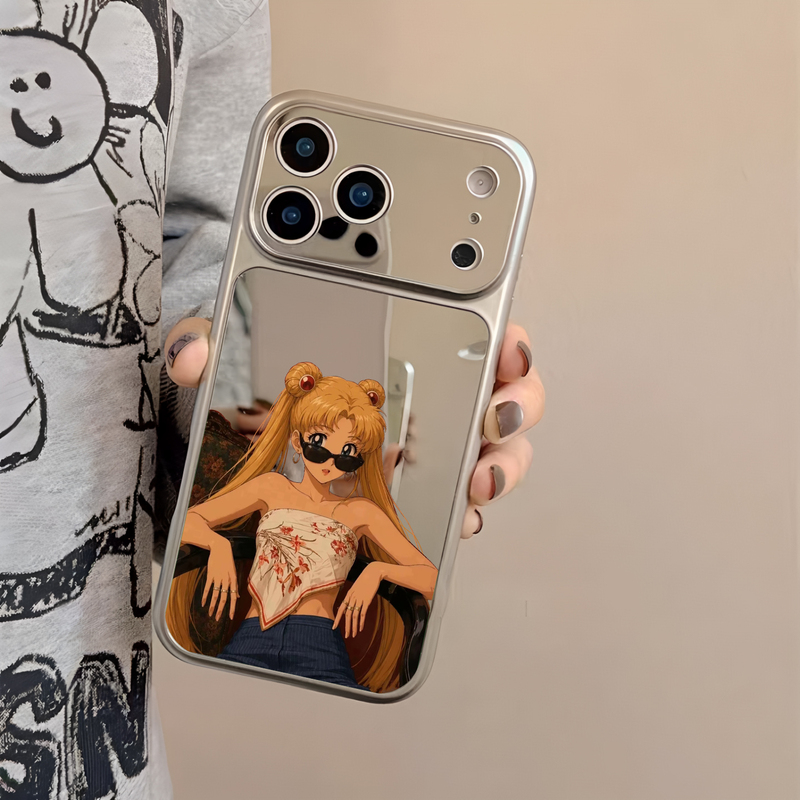 Sailor Moon Phone Case with Mirror Suitable for iPhone 17 Pro Max, Apple 16 Pro Mirror, 15 Large Window, 13 Acrylic, 17 Pro Tsukino Usagi, 14 Anti-Drop, 12 Retro, 15 Makeup Mirror Sailor Moon Phone Case with Mirror Suitable for iPhone 17 Pro Max, Apple 16 Pro Mirror, 15 Large Window, 13 Acrylic, 17 Pro Tsukino Usagi, 14 Anti-Drop, 12 Retro, 15 Makeup Mirror