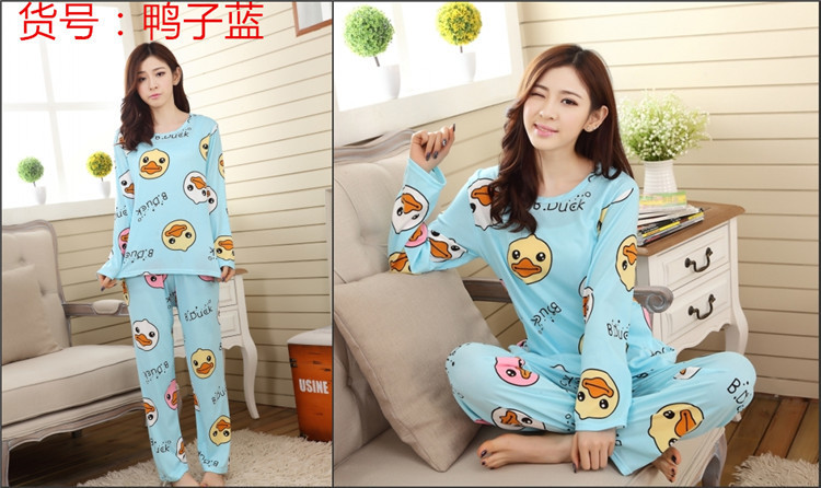Đồ ngủ mùa xuân và mùa thu ít phụ nữ cotton dài tay dễ thương dịch vụ tại nhà mùa hè phụ nữ cotton mỏng phần XL phù hợp thời trang mặc nhà