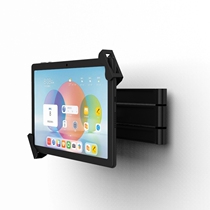 Tablet wall bracket with lock anti-theft rack aluminum alloy iPad hanger upper and lower bunk reverse folding shelf