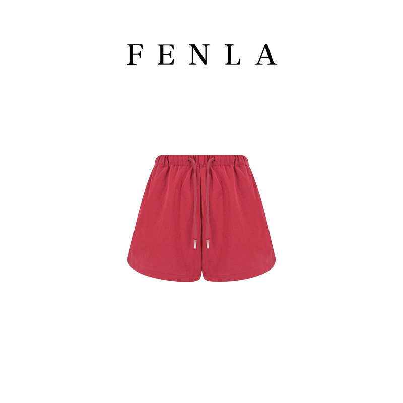 【Hui Jie's Private Collection】｛Energy Shorts｝ Old Money Style Heavyweight Versatile Loose Elastic Waist Shorts 85606