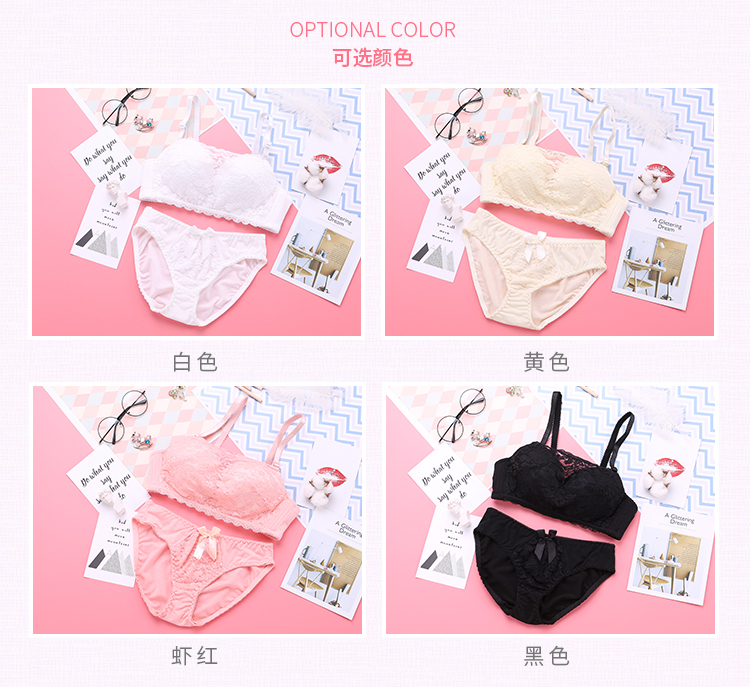 Mùa hè đen trắng ren ống top cô gái áo ngực học sinh trung học đồ lót thu thập nhỏ áo ngực mỏng phù hợp với áo lót học sinh