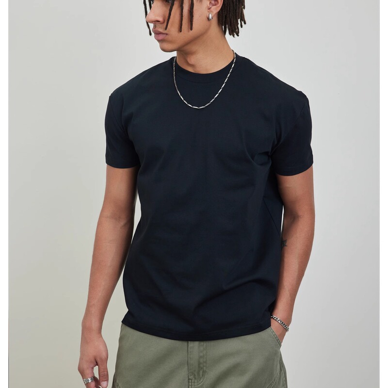 Blankmap American Style 260g Fitness Elastic Cuff Short-Sleeve T-Shirt with Small Neckline, Sorona Quick-Drying and Cooling Feel for Men Blankmap American Style 260g Fitness Elastic Cuff Short-Sleeve T-Shirt with Small Neckline, Sorona Quick-Drying and Cooling Feel for Men