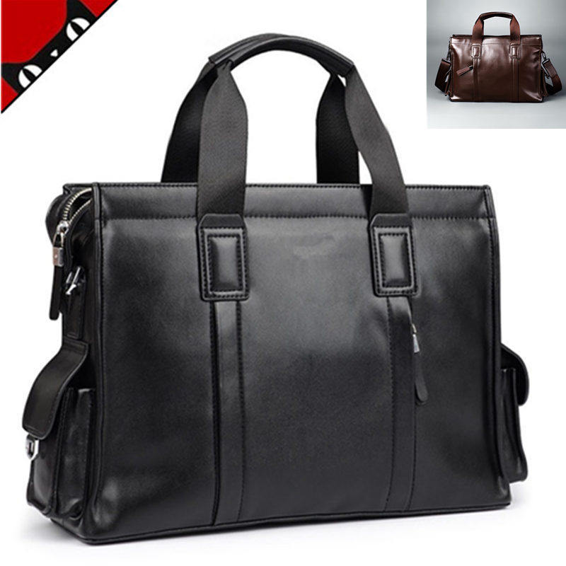 Men's Bag Tote Bag Horizontal Men's Bag Casual Bag Briefcase Men's Business Genuine Leather Cross-body Bag Briefcase Soft Leather