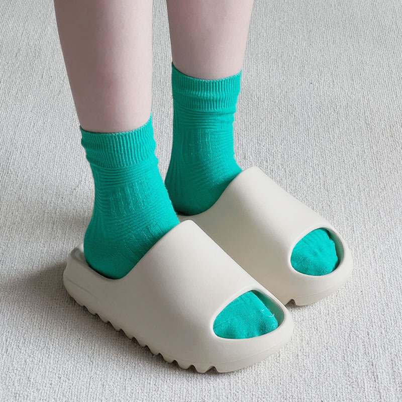 [Full Sneaker] Dior Coconut Slippers Women's Bone White Rice Brown Slide Slip-On Outer Wear Increased Cool