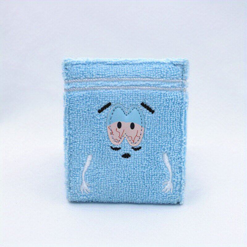 South Park Cartoon Character Eva Towel Cloth Embroidered Wallet Niche Cute Blue Bi-Fold Wallet Card Holder