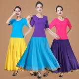 Комплект, футболка, юбка, танцующий костюм