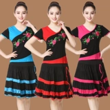 Футболка, мини-юбка, летний комплект, костюм для пожилых людей, 2023, короткий рукав, для среднего возраста