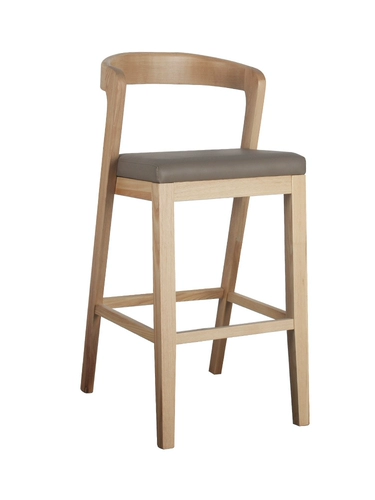 Стул с северным сплошным деревянным домом, современная минималистская спина, высокий табурет, стул передний стул, стул, табурет