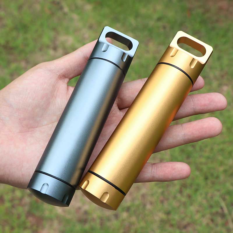 Outdoor waterproof warehouse moisture-proof tobacco case aluminum alloy large capacity sealing cabin EDC containing waterproof outdoor cours equipment