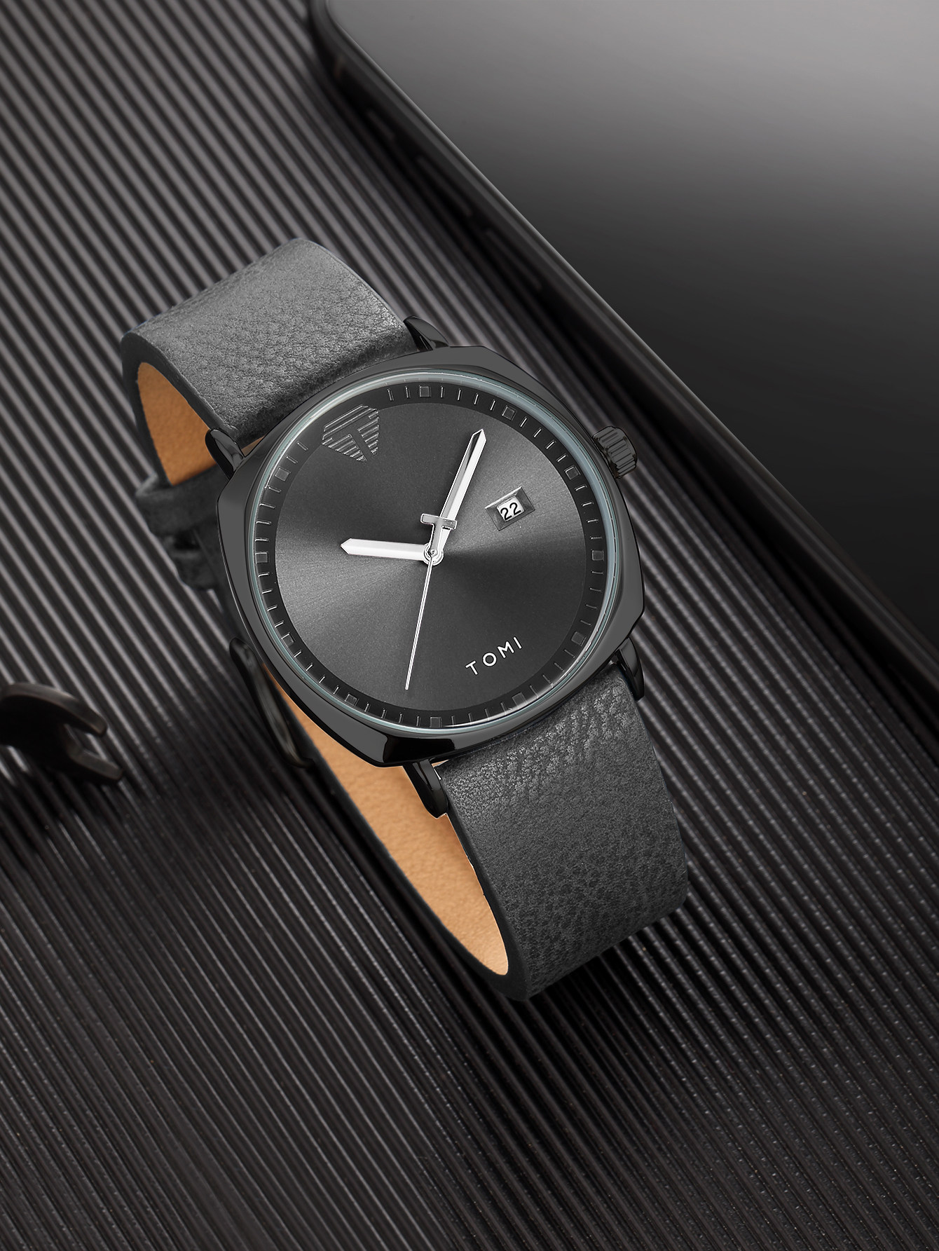 TOMI Calendar Simple Men's Quartz New Leisure Trend Student Waterproof Large Dial Movement Mirror Face Watch_voghion.com