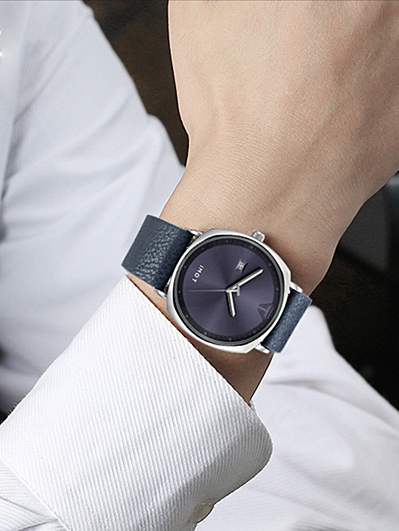 TOMI Calendar Simple Men's Quartz New Leisure Trend Student Waterproof Large Dial Movement Mirror Face Watch_voghion.com