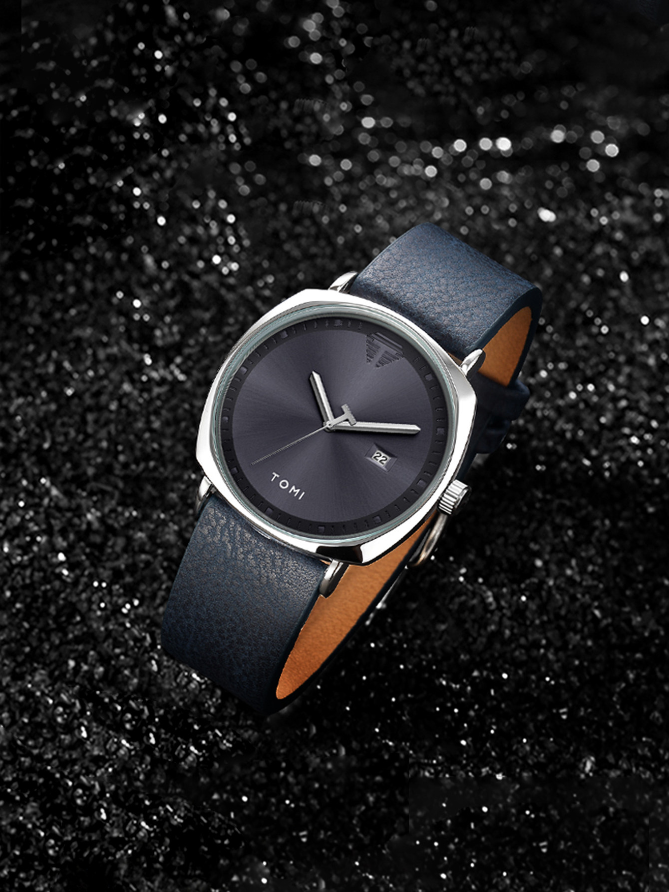 TOMI Calendar Simple Men's Quartz New Leisure Trend Student Waterproof Large Dial Movement Mirror Face Watch_voghion.com