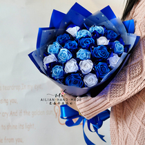 21 Ribbon Roses Origami Bouquet Material pack Handmade Rose Bouquet diy material pack homemade ribbon flowers