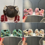 Детская милая заколка-крабик с бантиком, демисезонная челка, заколка для волос, аксессуар для волос