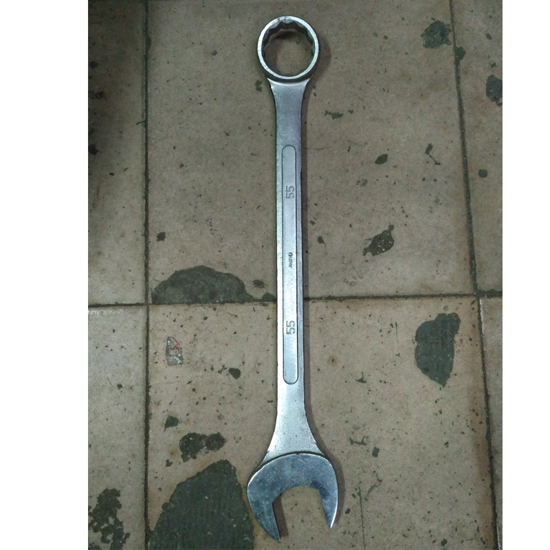 Large dual-use wrench dull head opening plum double head machine repair oversized wrench 32 55