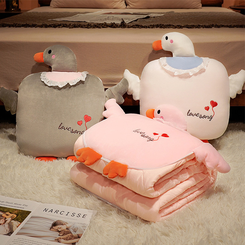 Pillow quilt dual-use foldable one in-car car office nap two-in-one pillow ins new cotton