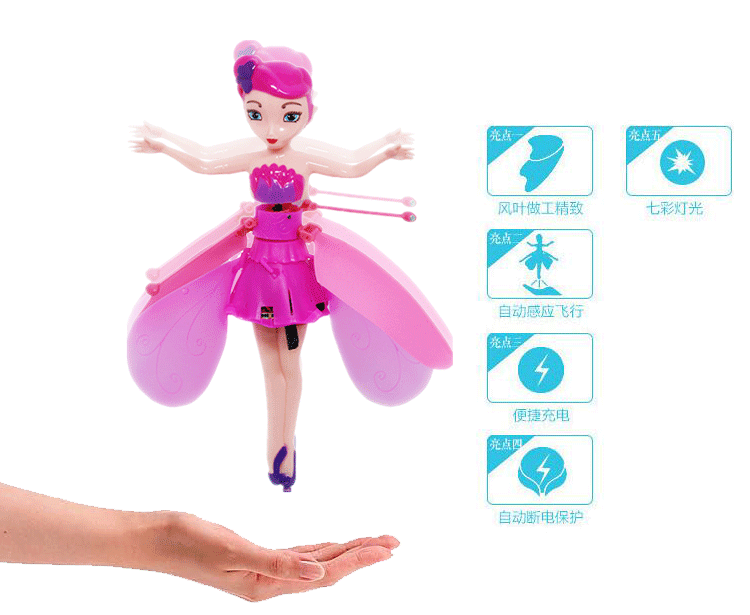 Little Fairy Cảm ứng Xe sạc Đình chỉ RC Máy bay trực thăng Bay Người nhỏ Máy bay Rung Đồ chơi Nam ô tô điều khiển từ xa cho bé