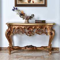 Entrance table Wall European entrance table Luxury villa living room Sofa back cabinet End view cabinet Light luxury foyer cabinet