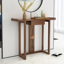 New Chinese solid wood entrance table Slender case A few narrow end scenes for Taipei Europe Modern simple aisle wall cabinet
