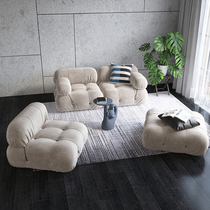 Italian minimalist fabric sofa Small apartment module square free combination Designer ins bread bed and breakfast sofa