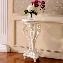 European indoor flower rack High-grade luxury marble gold painting shelf White flowers A few living room corners a few balcony shelves