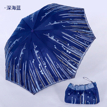 Paradise umbrella 33662E black rubber female sunscreen anti-UV upscale sun lace summer single sun umbrella folding