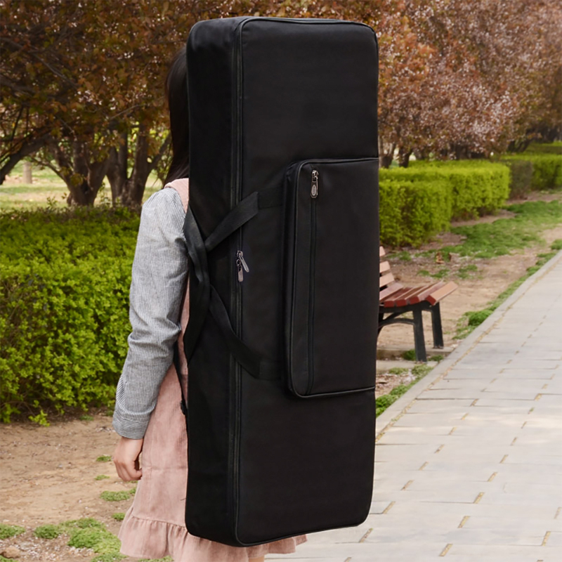 Special 61-Key Thickened Storage Waterproof Instrument Bag for Electronic Keyboards, Foldable Piano Bag, Universal for 88-Key Electric Pianos