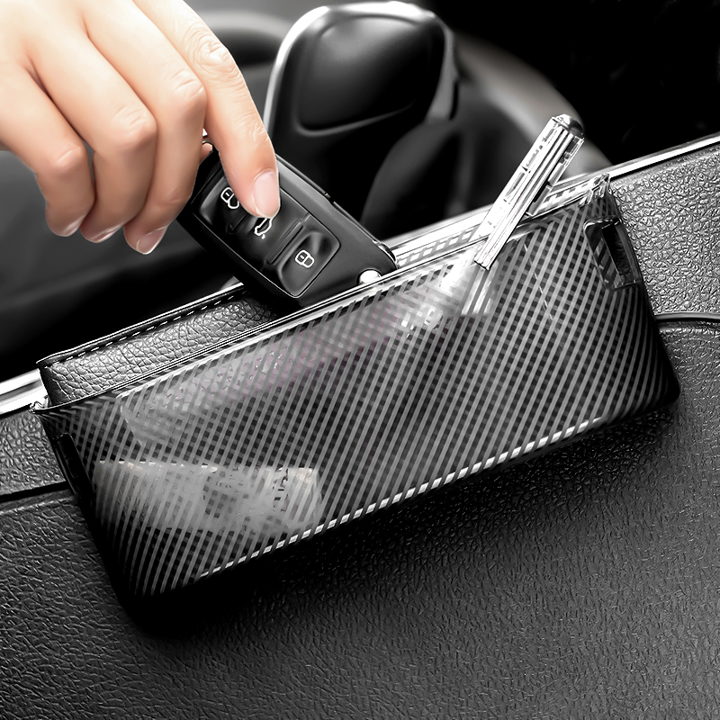 Car seat back storage bag hanging bag Front and rear door adhesive storage box Car interior decoration supplies Daquan