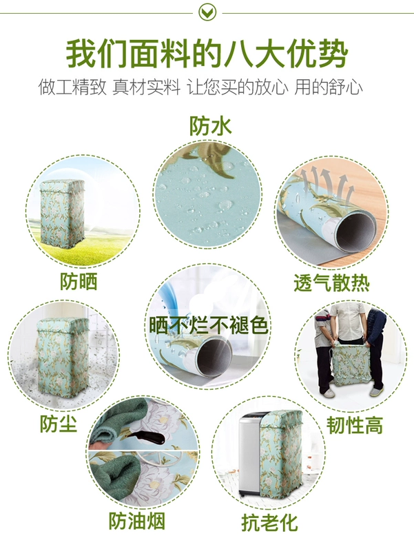 Haier máy giặt thần đồng trên trang bìa để mở 5/6/7/8 kg Phổ bìa bảo vệ chống thấm nước chống nắng - Bảo vệ bụi bọc máy giặt cửa trên