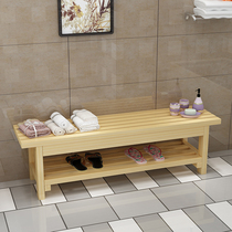 Anticorrosive wood bathroom bath bench bench solid wood pavilion storage clothing store rest hall gym shopping mall swimming
