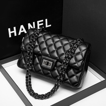 Fairy holds ~ French ITCFASHONK new leather women's bag diamond chain bag shoulder slung handbag