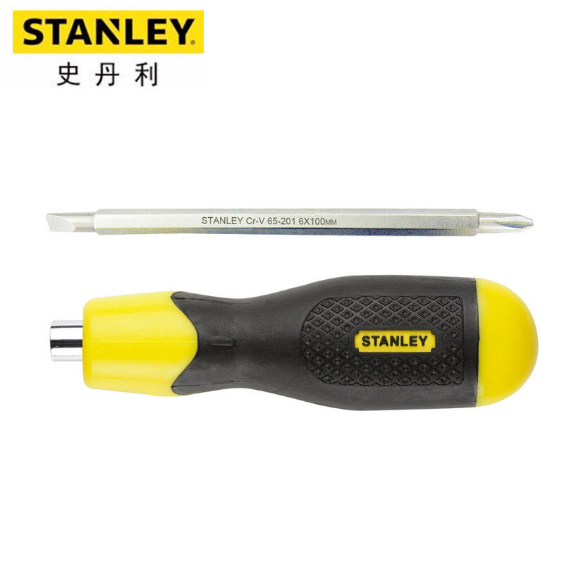 Stanley's rubber handle double head screwdriver screw driver 65-201-23