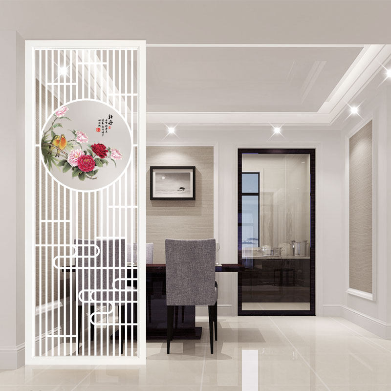Brief New Chinese Screen Glass partition wall shielded from modern Xuanguan Living room Entrance Home Light Extravagant Decoration Folding Screen
