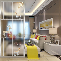 Modern and simple entrance entrance screen Bedroom partition wall Living room aisle double-sided translucent office light luxury folding screen