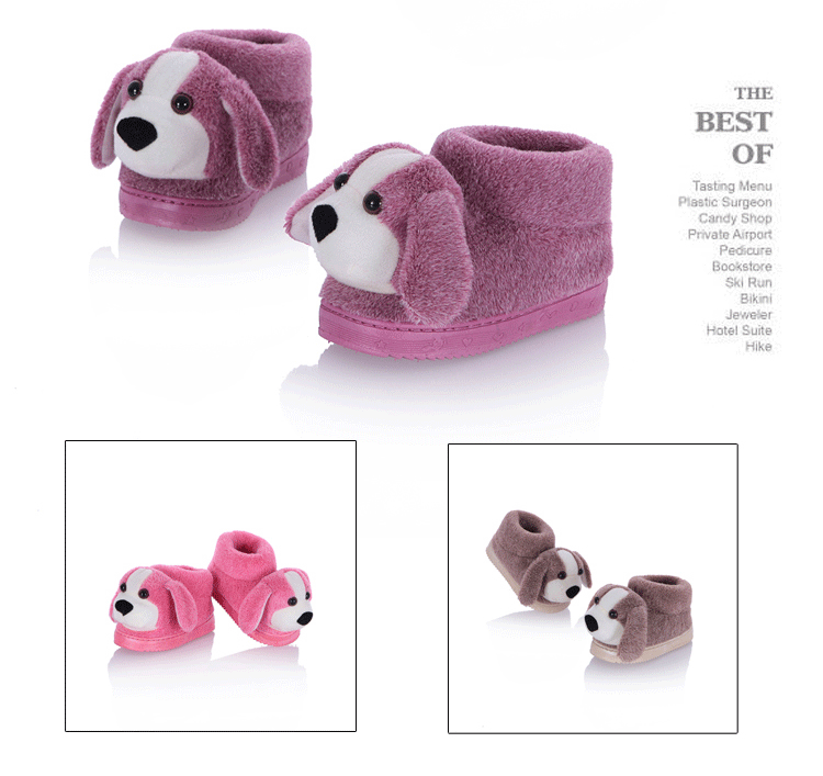 Chaussons enfants en suède pour hiver - semelle plastique - Ref 987015 Image 26