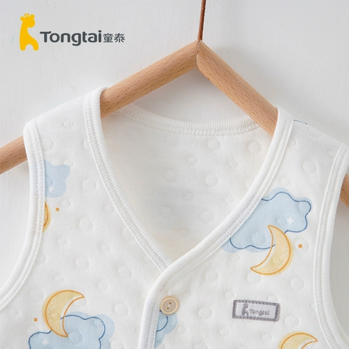 童泰 Демисезонный детский комбинезон, удерживающий тепло хлопковый жилет подходит для мужчин и женщин для девочек, 1-24 мес.