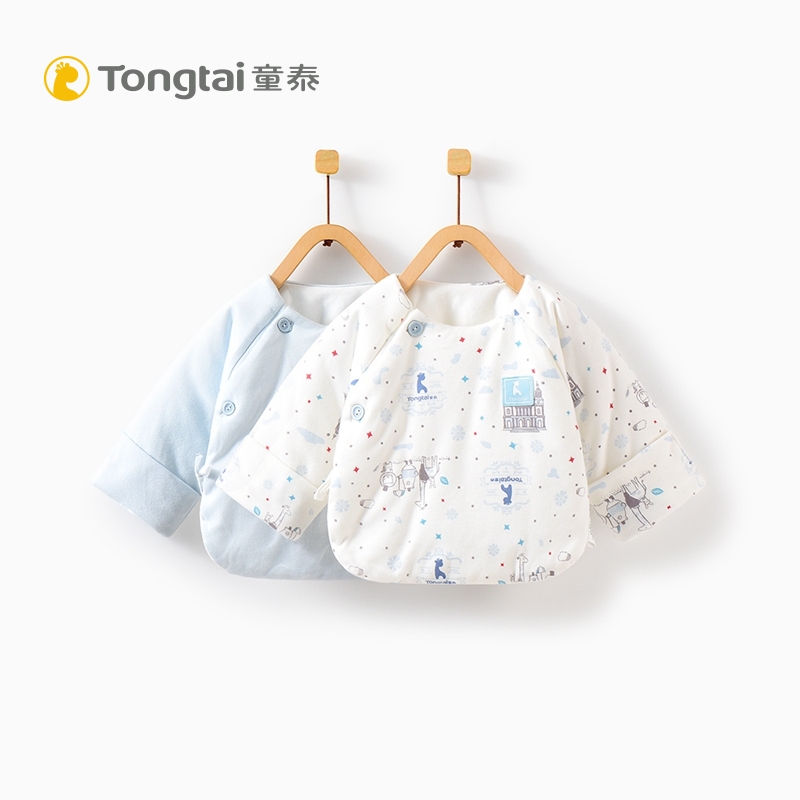 TongTai autumn winter new baby clothes newborn half back jacket cotton coat 0-3 months male and female baby cotton top