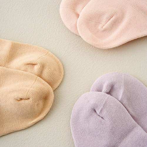 童泰 Детские носки на все времена года, детские чулки, бескостные носки с широким горлышком для новорожденных, 3 пары крутых носков выше колена и длинных носков.