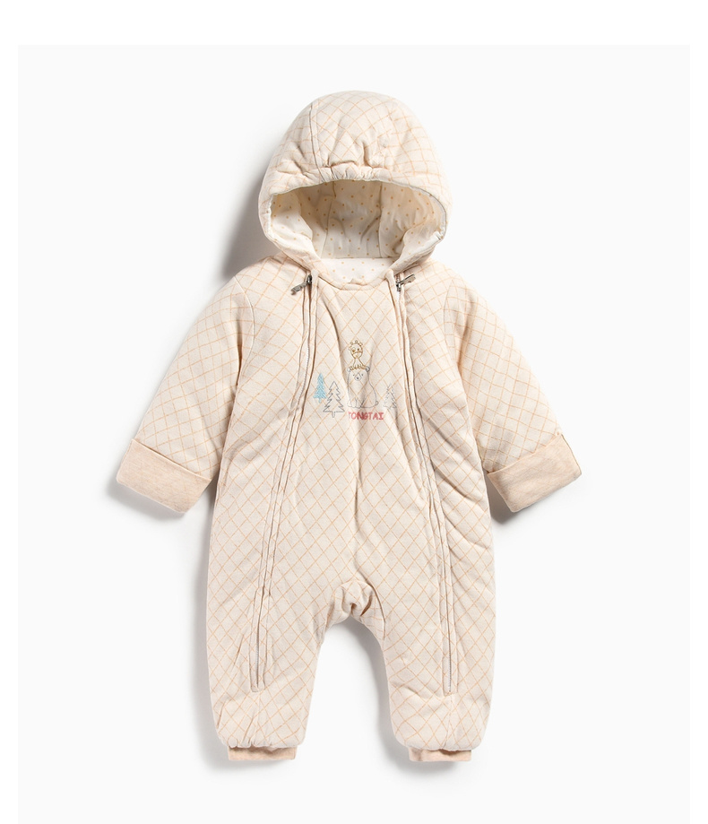 Quần áo trẻ em dài tay Tongtai 5-24 tháng nam nữ mặc quần áo cotton trùm đầu ra quần áo leo núi áo giữ nhiệt trẻ em
