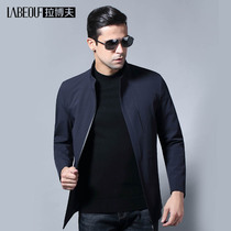 LaBov jacket male middle-aged man warm casual long sleeve jacket warm easy to take care of non-iron autumn Jack windbreaker