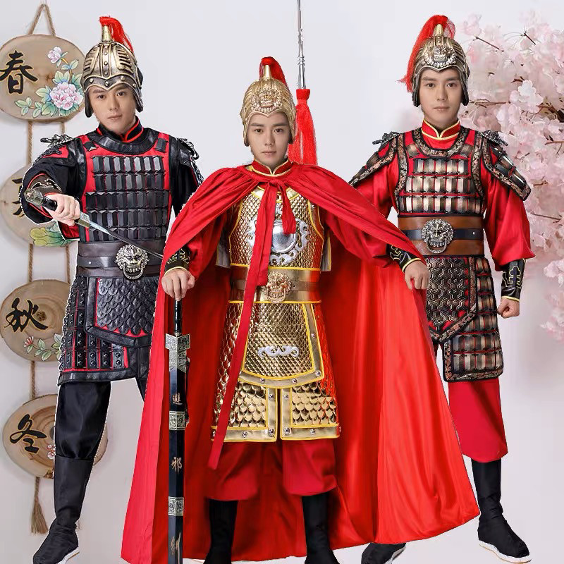 👑穿越时空的英姿:影视古装春秋战国汉朝盔甲男士将军武将士兵服古装铠甲演出服揭秘👑-民族服装/舞台装-淘宝好物网