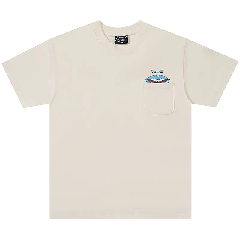 Американская модная марка RIPNDIP футболка с короткими рукавами с карманом кота-палец и надписью TAKE YOUR MEDS