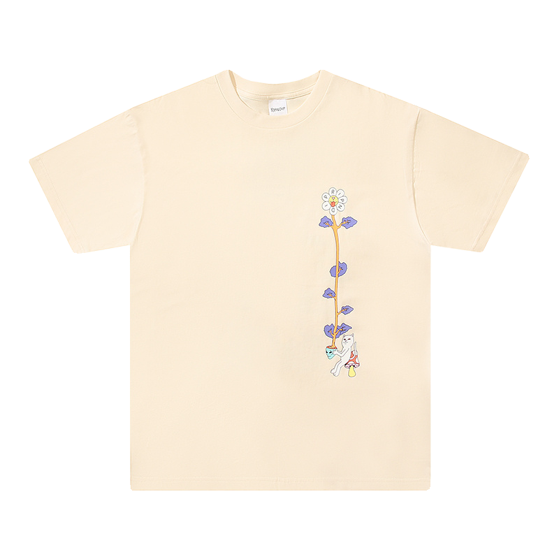 [Готовые запасы] RIPNDIP кошка-буханка подсолнечник принт круглый воротник короткие рукава унисекс цвет той же самой , топ с низкой талией