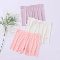 2 pieces of soft glutinous girls summer safety pants ice and comfort childrens underwear summer shorts thin section flat corner pants CUHK