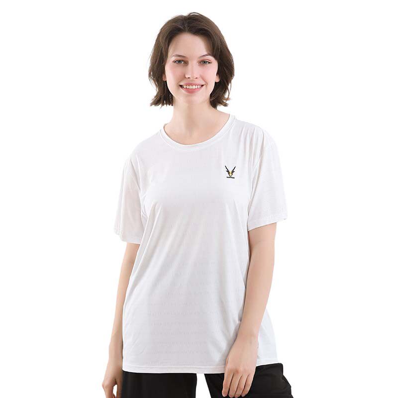 Female Summer Speed Dry Ice Silk Nylon High Bounce Sweat and Breathable Running Sports Fashion Plus Mast Size for a short sleeve T-shirt