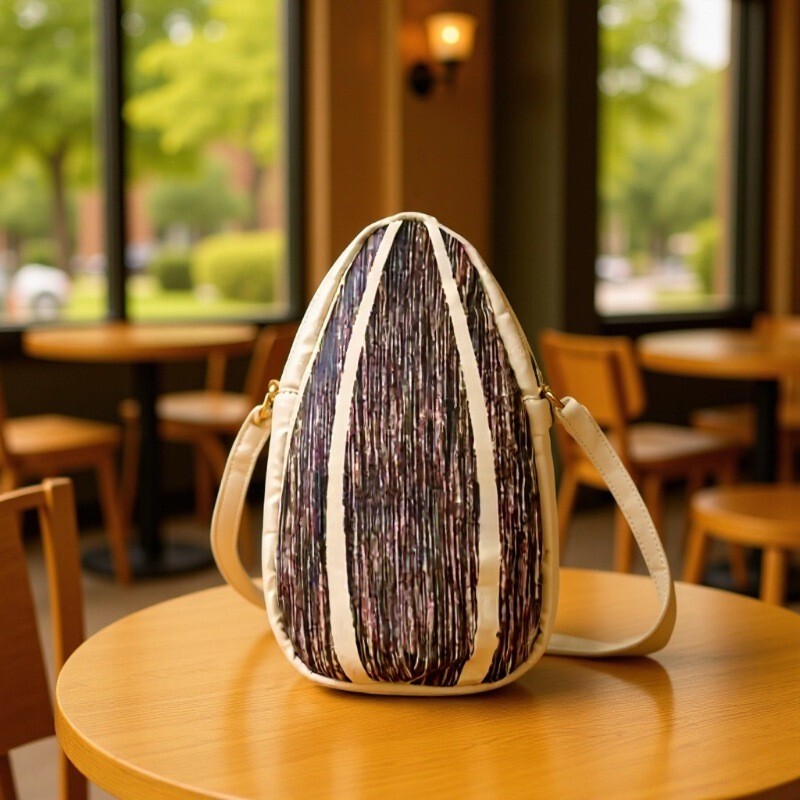 Dsyqcyp New Cute Leather Giant Melon Seed Crossbody Bag, Personalized Creative Bag, All-Season Pu Phone Bag Dsyqcyp New Cute Leather Giant Melon Seed Crossbody Bag, Personalized Creative Bag, All-Season Pu Phone Bag