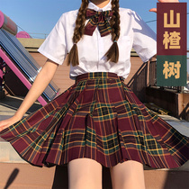 Hawthorn jk uniform skirt suit female genuine Japanese college style skirt full set summer new student pleated skirt