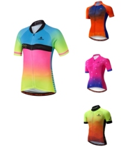 miloto summer mens and womens bicycle fluorescent color riding clothes short-sleeved top stretch slim quick-drying breathable half-sleeve